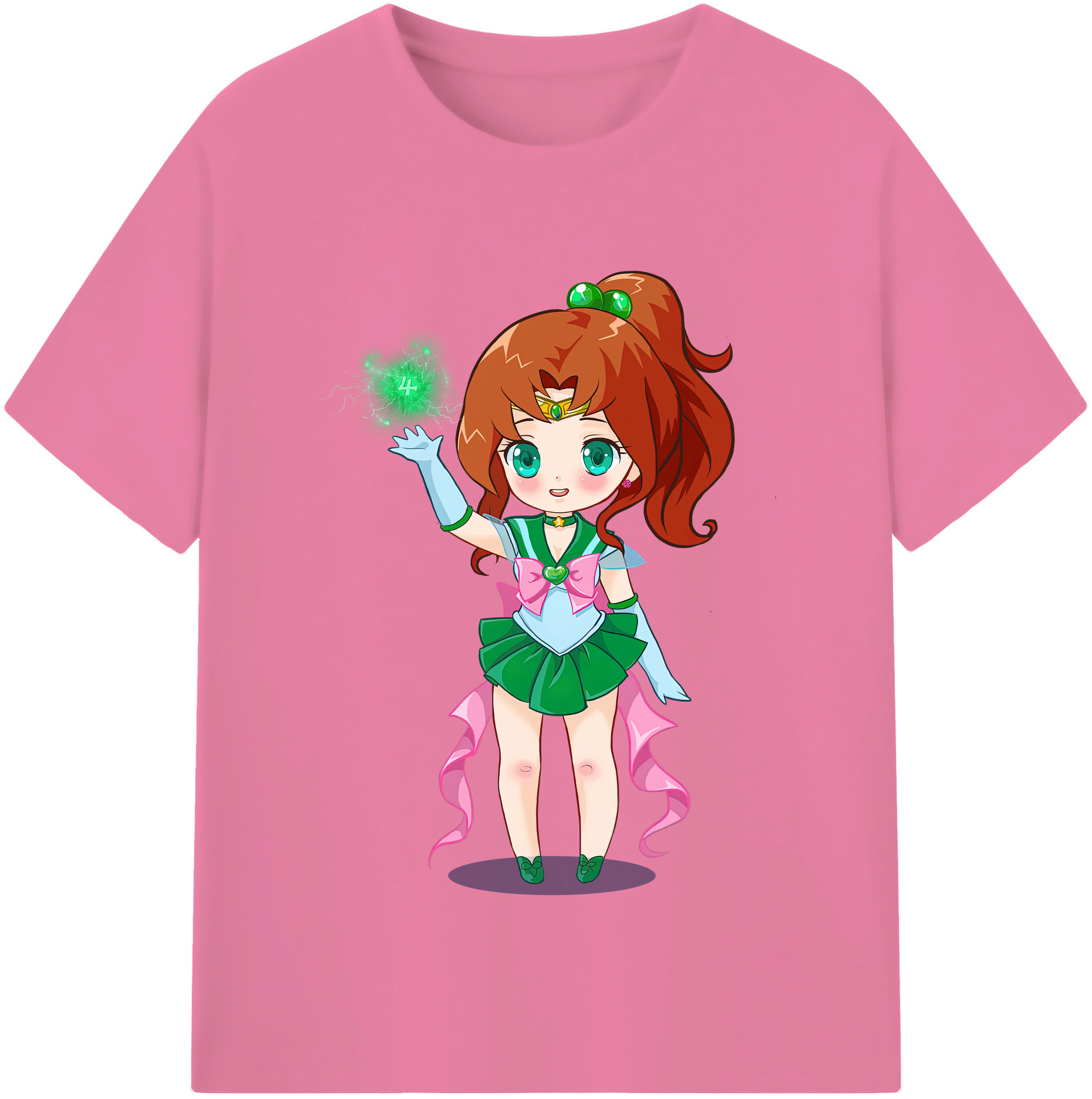 （画像用） 美少女戦士セーラームーン 木野 まこと きの まこと Sailor Moon Kino Makoto （セーラージュピター；Sailor Jupiter） 綿100％半袖Tシャツ（フロントプリント）
